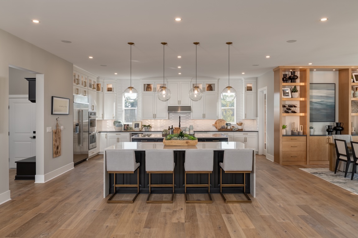 Kitchen remodel with new appliances and finishes