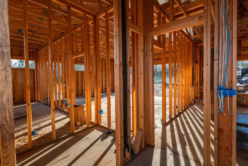 Structural remodel with an open floor plan